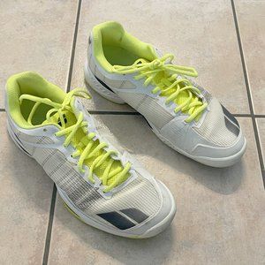 Babolat Jet Team All Court Men's Tennis Shoes, White & Yellow, US 10